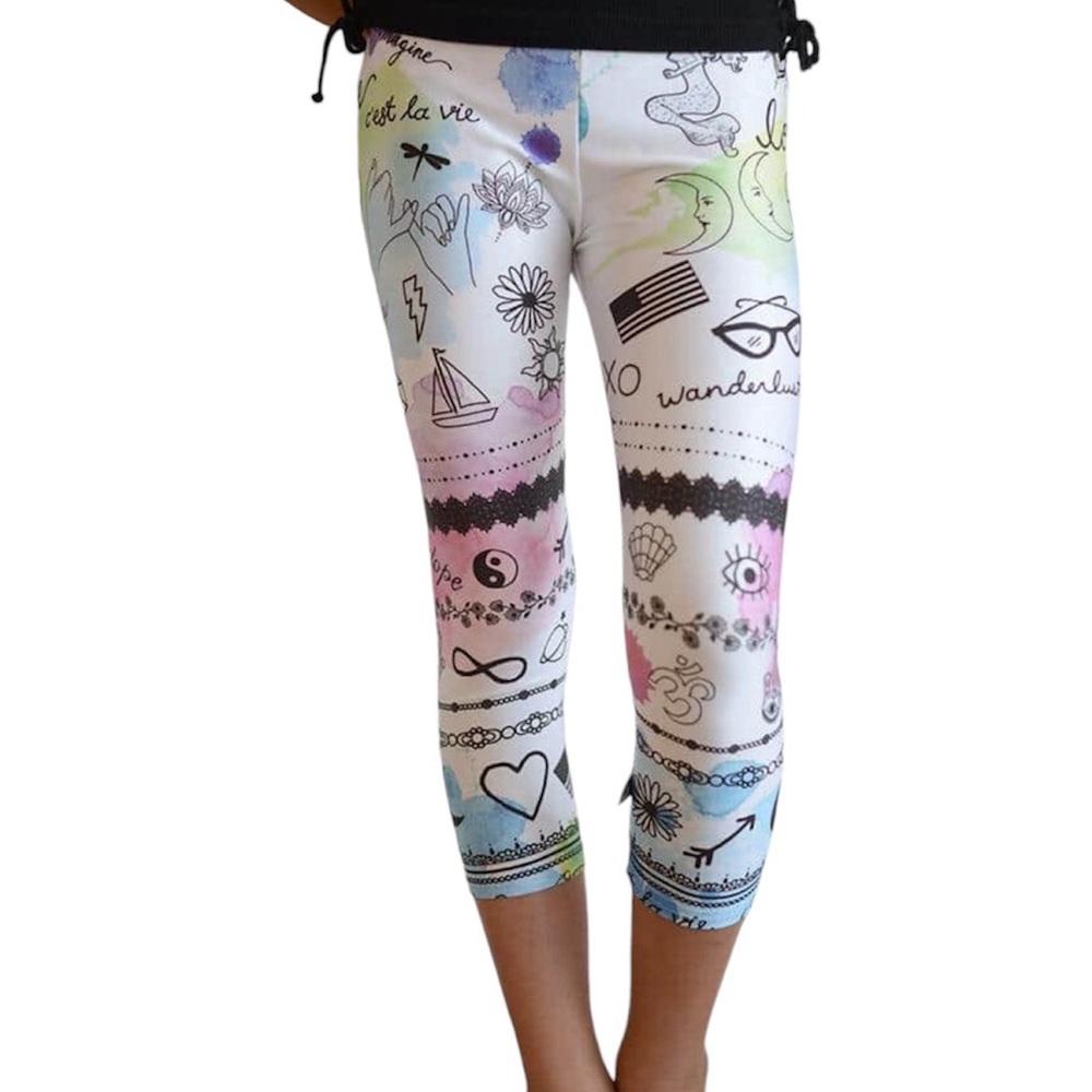 Terez "Inked by Dani" Capri Leggings Size Medium